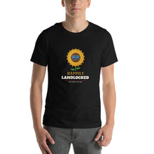 Load image into Gallery viewer, Happily Landlocked Tee in Black, on a man
