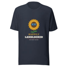 Load image into Gallery viewer, Happily Landlocked Tee in Heather Navy, front
