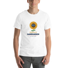 Load image into Gallery viewer, Happily Landlocked Tee in White, on a man
